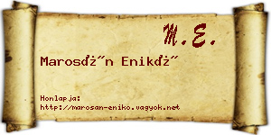 Marosán Enikő névjegykártya