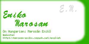 eniko marosan business card