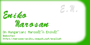 eniko marosan business card